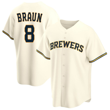 mlb milwaukee brewers ryan braun jersey 8 grey original p15993