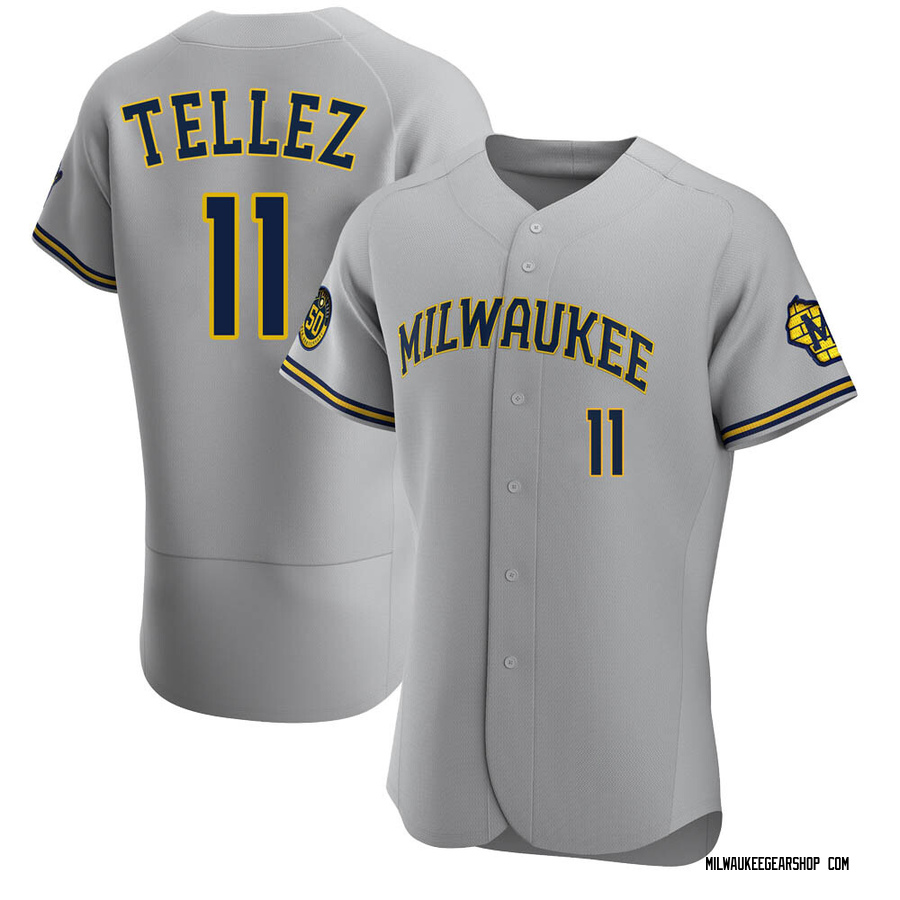 Nike Rowdy Tellez White Milwaukee Brewers Replica Player Jersey