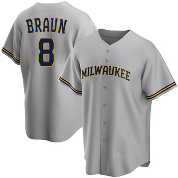 Vintage Milwaukee Brewers Ryan Braun #8 Sewn Nike Team Jersey in Youth Size  XL